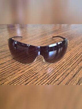 Prada Translucent Brown Shield Sunglasses